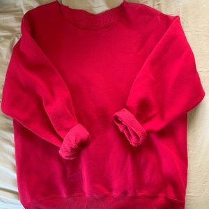 thrifted red sweatshirt